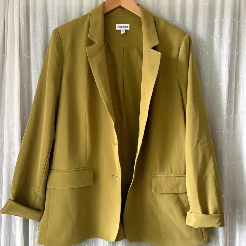 Steve Madden Olive Green Blazer - Picture 2 of 6